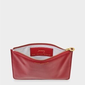 KATIE LOXTON Birthstone Perfect Pouch 'January' Garnet in Dark Red
